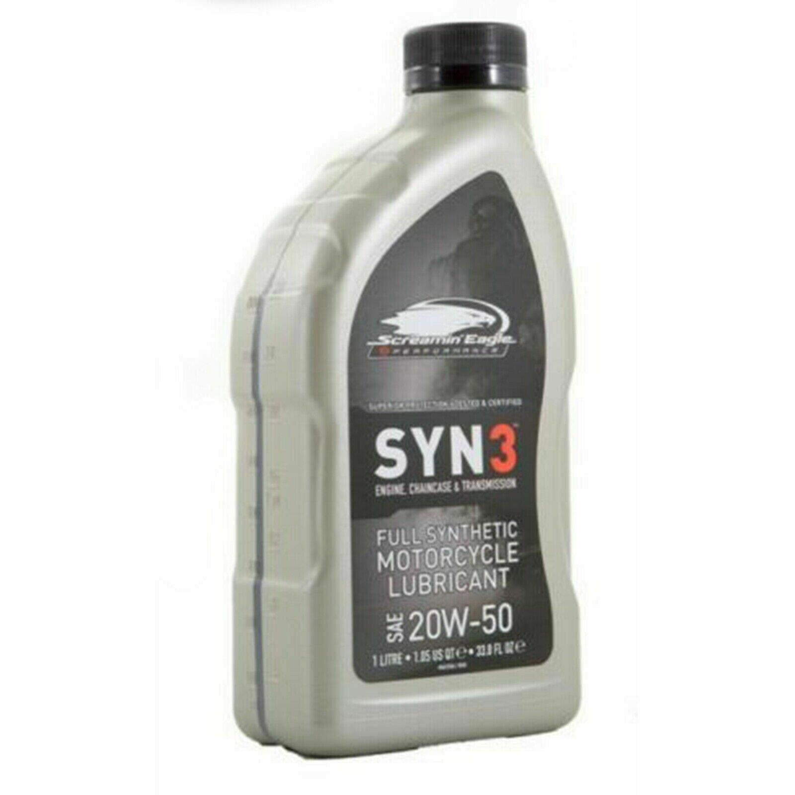 Olio sintetico SYN3 Screamin Eagle full synthetic 20W-50 Harley Davidson 1 litro per Softail Fat Boy Slim Breakout